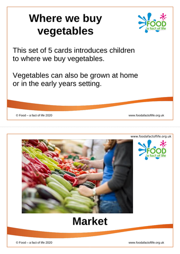 Where we buy vegetables cards