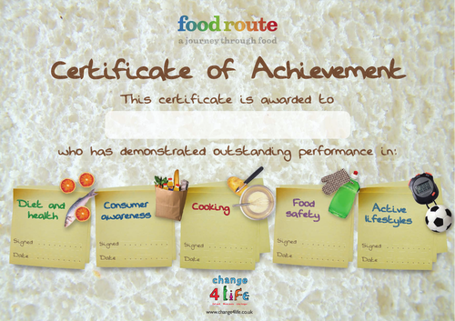 Food route - Certificate
