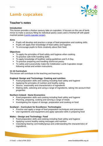 Meaty lamb cupcakes - 50 minute lesson