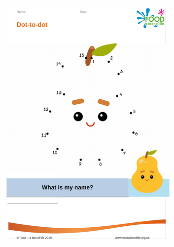 Dot to dot - Pear | Teaching Resources