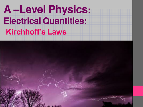 A Level Physics Electricity FULL Lesson Pack of Powerpoints