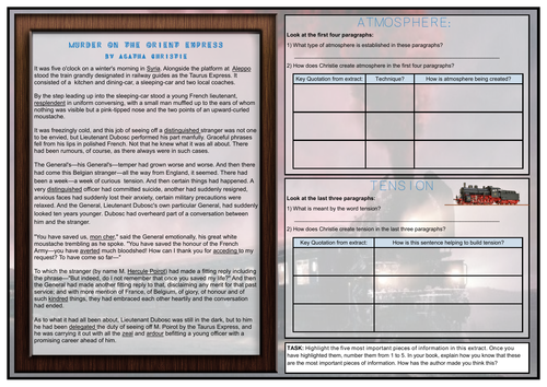 Murder on the Orient Express - Comprehension Task - Extract