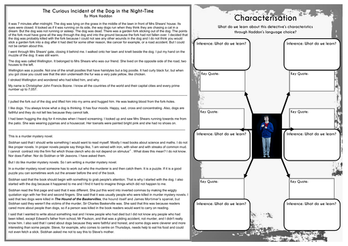 The Curious Incident of the Dog in the Nighttime - Reading Comprehension - Character