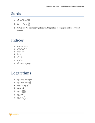 IGCSE Edexcel Further Pure Math