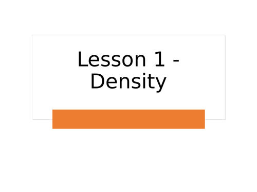 AQA GCSE Physics (9-1) - P6.1 Density FULL LESSON