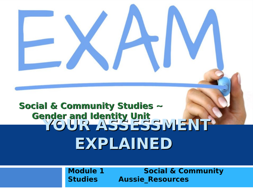 Social and Community Studies - Gender and Identity - Exam criteria and assessment literacy