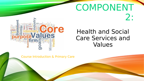 Level 2 BTEC Tech Award in H&S Care Component 2 LA:A- Intro & Primary Care