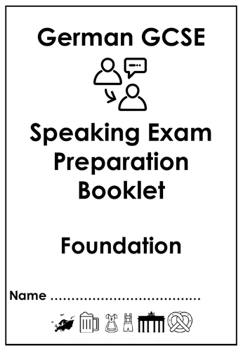 GCSE Speaking exam preparation booklets - Foundation