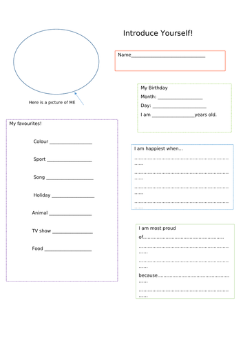 Introduction worksheet