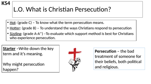 Wjec Gcse Re Christian Persecution Unit One Christian Practices Teaching Resources