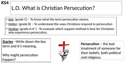 WJEC GCSE RE - Christian Persecution - Unit One Christian Practices