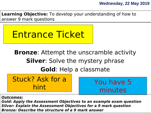 Edexcel GCSE Psychology-How to answer a 9 mark question