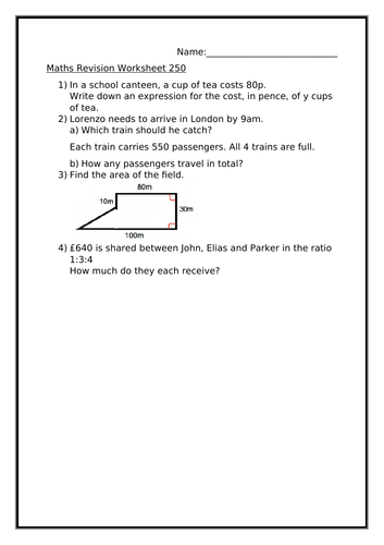 middle school math resources math worksheets for 6th 8th grade tes