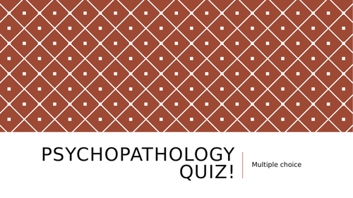 AQA Psychology Psychopathology Quiz
