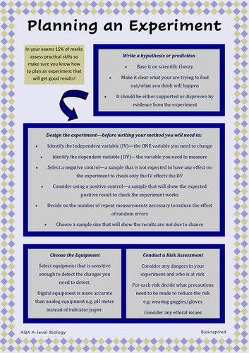 Planning an Experiment AQA A Level Biology GCSE Scientific Skills