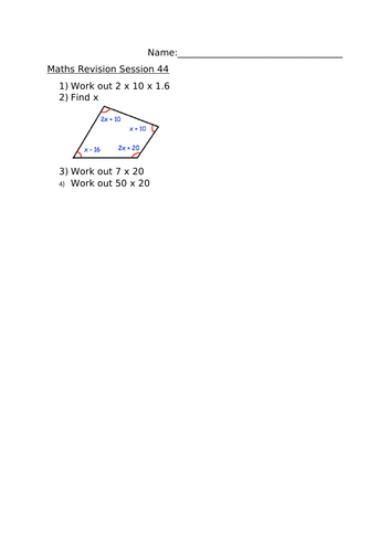 MATHS REVISION SESSION 44