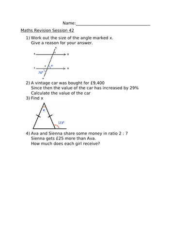 MATHS REVISION SESSION 42