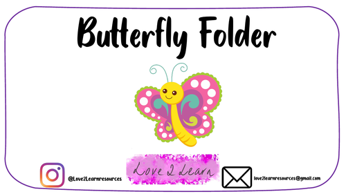 The Butterfly Folder - Preschool learning resource!