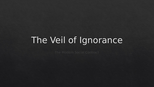The Veil of Ignorance