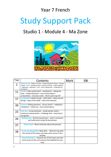 Studio 1 Module 4 Ma zone Study support booklet
