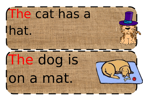 CVC sentences for phase 2 - "the" focus