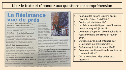 Les conséquences de la Résistance/ Oradour-sur-Glane