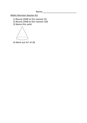 MATHS REVISION SESSION 63