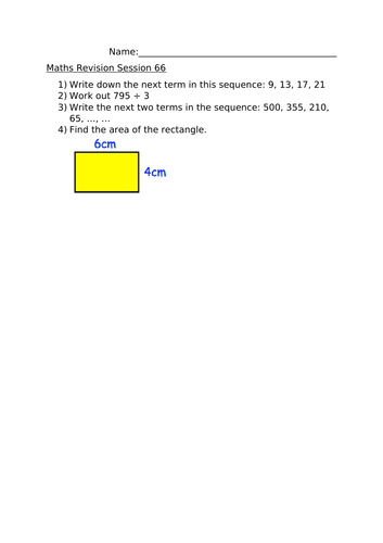 MATHS REVISION SESSION 66