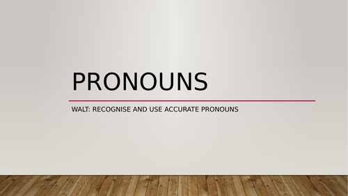 KS3 Pronouns