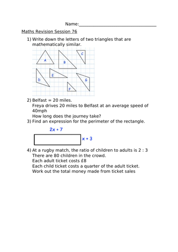 MATHS REVISION SESSION 76