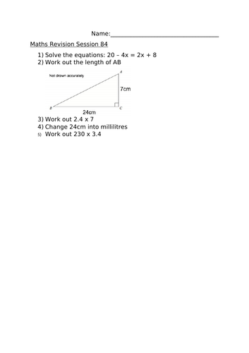 MATHS REVISION SESSION 84