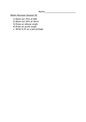 MATHS REVISION SESSION 92