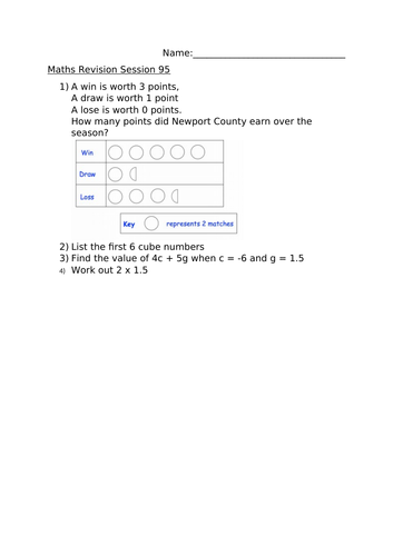 MATHS REVISION SESSION 95