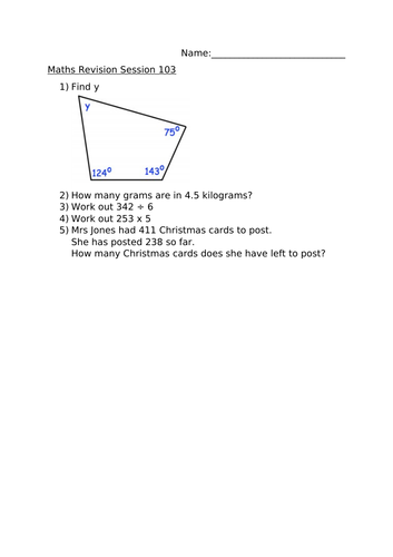 MATHS REVISION SESSION 103