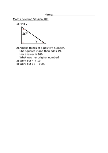 MATHS REVISION SESSION 106