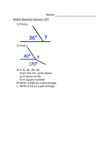 MATHS REVISION SESSION 107