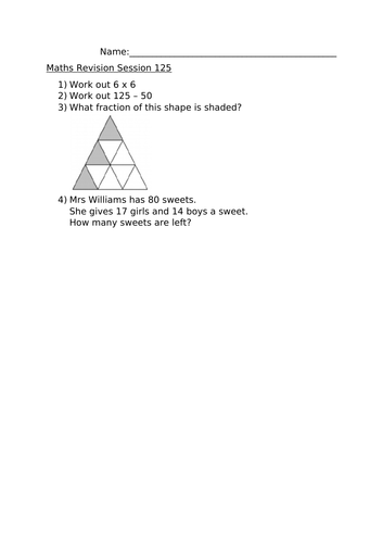 MATHS REVISION SESSION 125