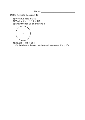 MATHS REVISION SESSION 133