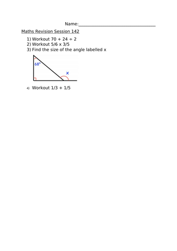 MATHS REVISION SESSION 142