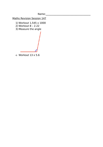 MATHS REVISION SESSION 147