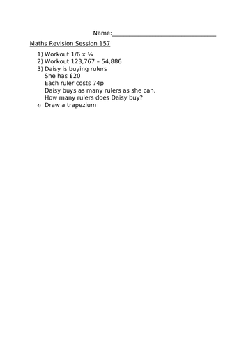 MATHS REVISION SESSION 157