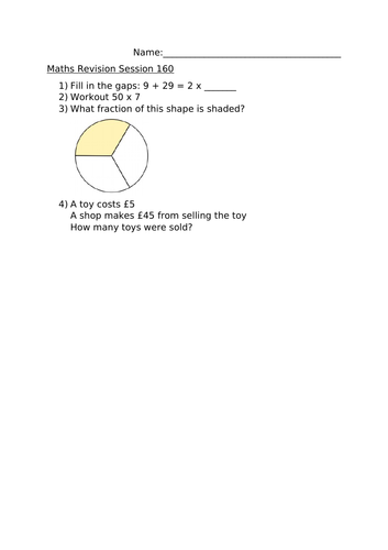 MATHS REVISION SESSION 160