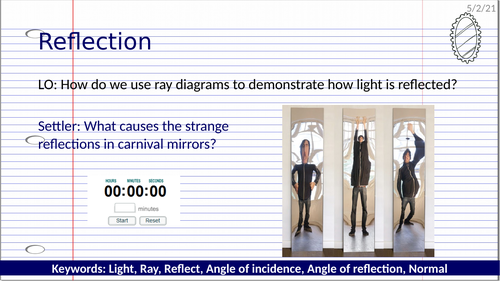 science-light-reflection-worksheet