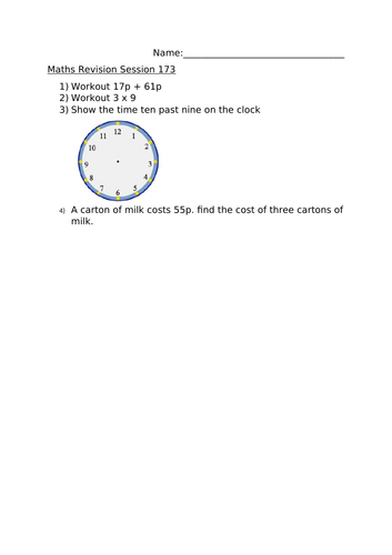 MATHS REVISION SESSION 173