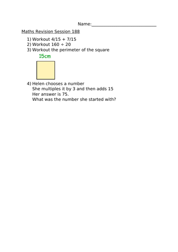 MATHS REVISION SESSION 188