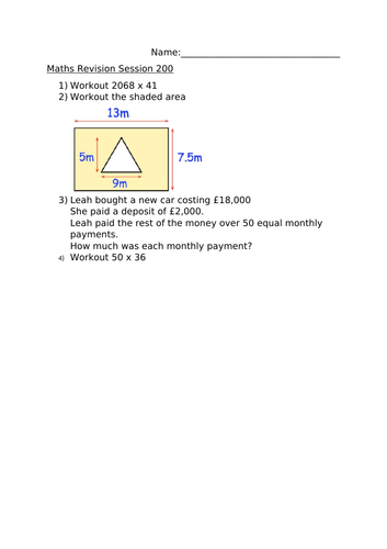 MATHS REVISION SESSION 200