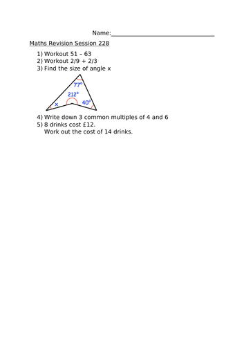 MATHS REVISION SESSION 228