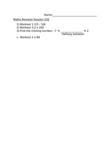 MATHS REVISION SESSION 232