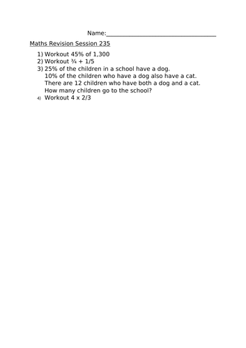 MATHS REVISION SESSION 235