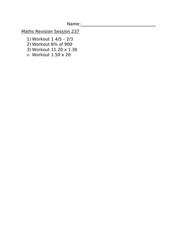 MATHS REVISION SESSION 237